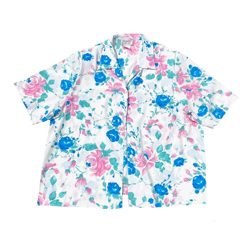 🧡 Vintage D'Allaird's Floral Button Up Short Sleeve Shirt
